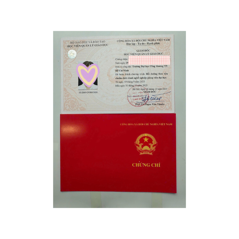 chứng chỉ bồi dưỡng tiêu chuẩn chức danh nghề nghiệp giảng viên