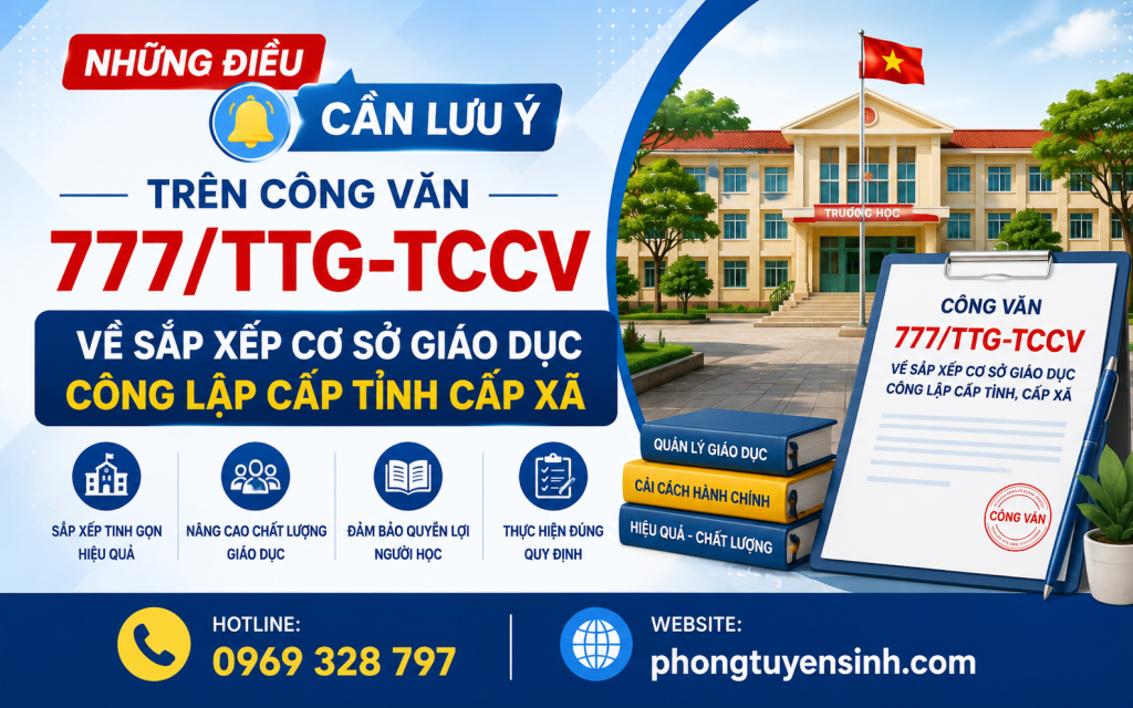 Công Văn 777/TTg-TCCV: Hướng Dẫn Sắp Xếp Cơ Sở Giáo Dục Công Lập Cấp Tỉnh Cấp Xã