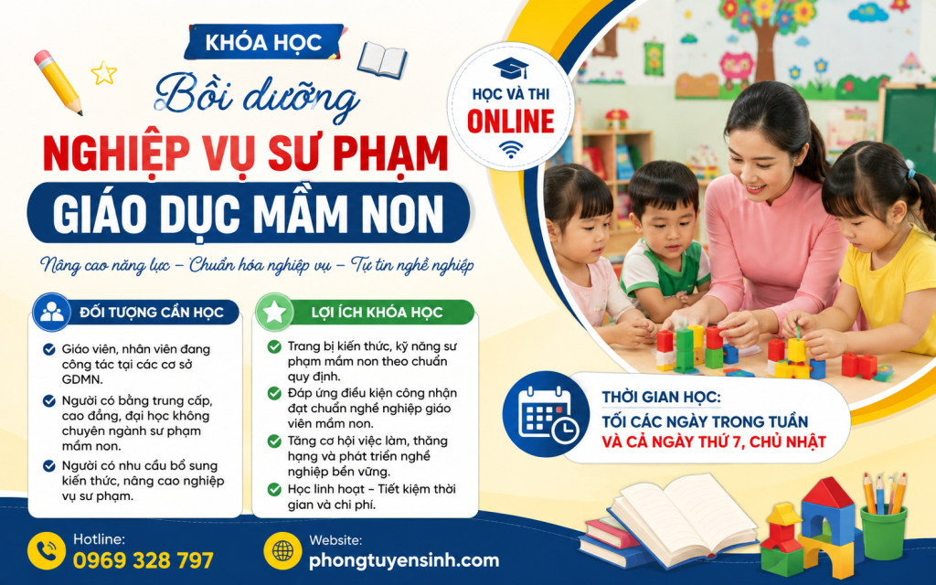 Bồi dưỡng Nghiệp vụ sư phạm Giáo dục Mầm non