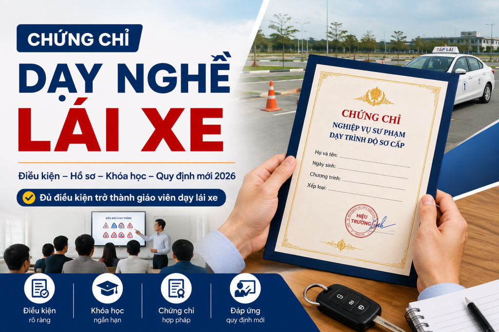 chứng chỉ sư phạm dạy nghề lái xe