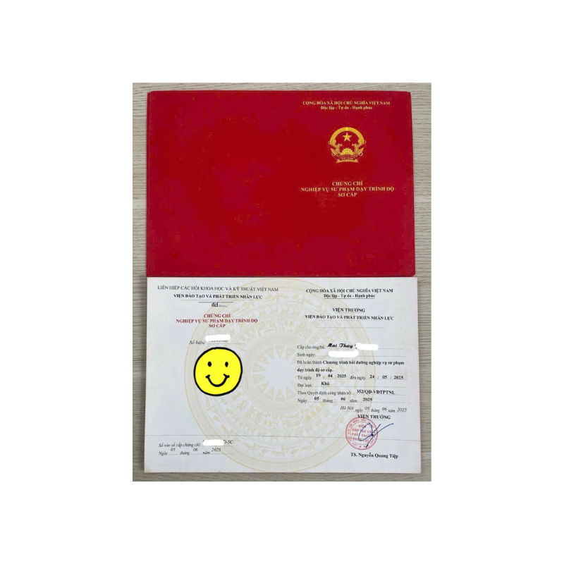 chứng chỉ sư phạm dạy lái xe