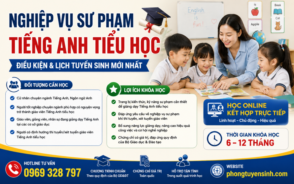 chứng chỉ nvsp tiểu học tiếng anh